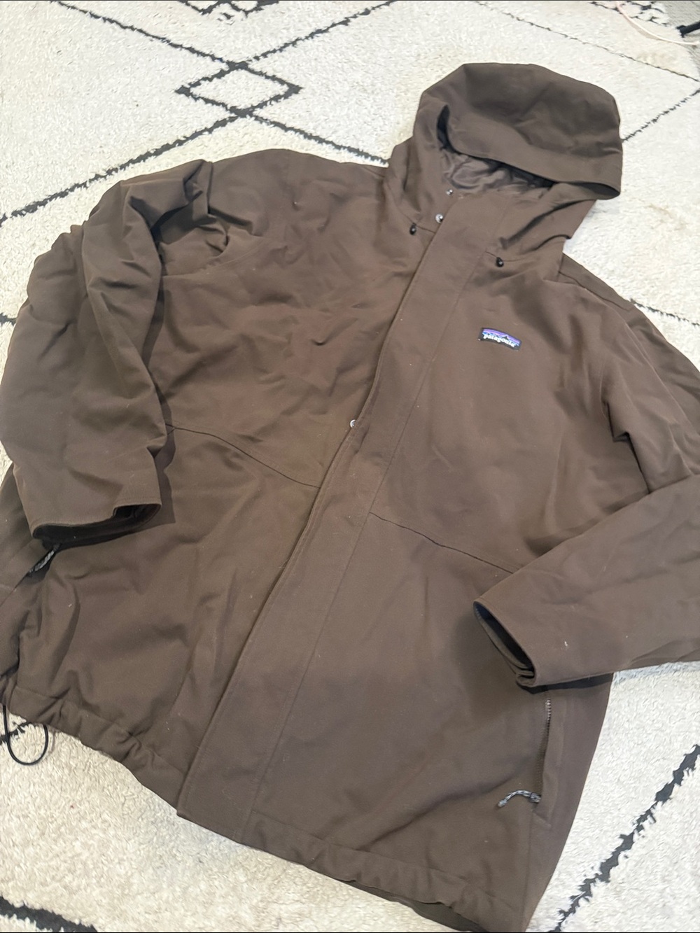 Patagonia h2no Brown Hooded Raincoat Jacket L